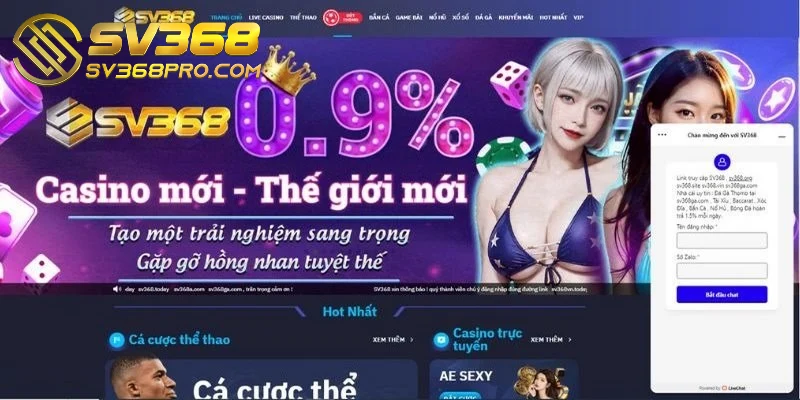 Casino SV368 - Điểm đến yêu thích của game thủ hiện nay 1 Casino SV368 nổi bật là một sòng bài trực tuyến đa dạng